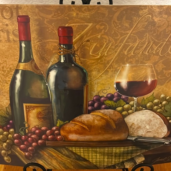 Set of 8 Vinyl Placemats Zinfandel Janet Stever Signed Made in USA - Picture 3 of 5